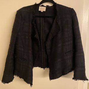 Loft tweed draped front blazer size 6